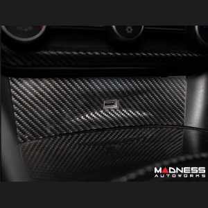 Alfa Romeo Giulia USB Trim Frame Cover - Carbon Fiber - LHD